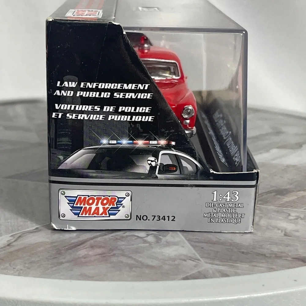 Motor Max 1949 Mercury Coupe Fire Chief 1:43 Diecast Car w/ Box